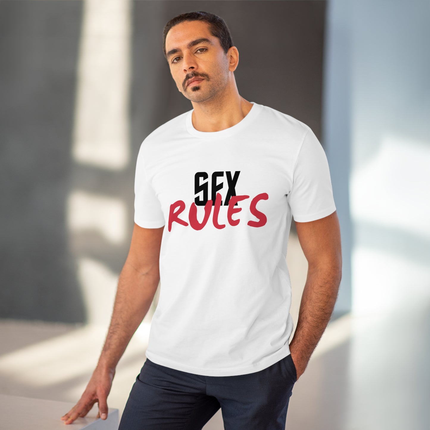 Eco-friendly Organic Cotton "Sex Rules" Basic T-shirt (Unisex)