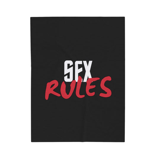 "Sex Rules" Velveteen Plush Blanket