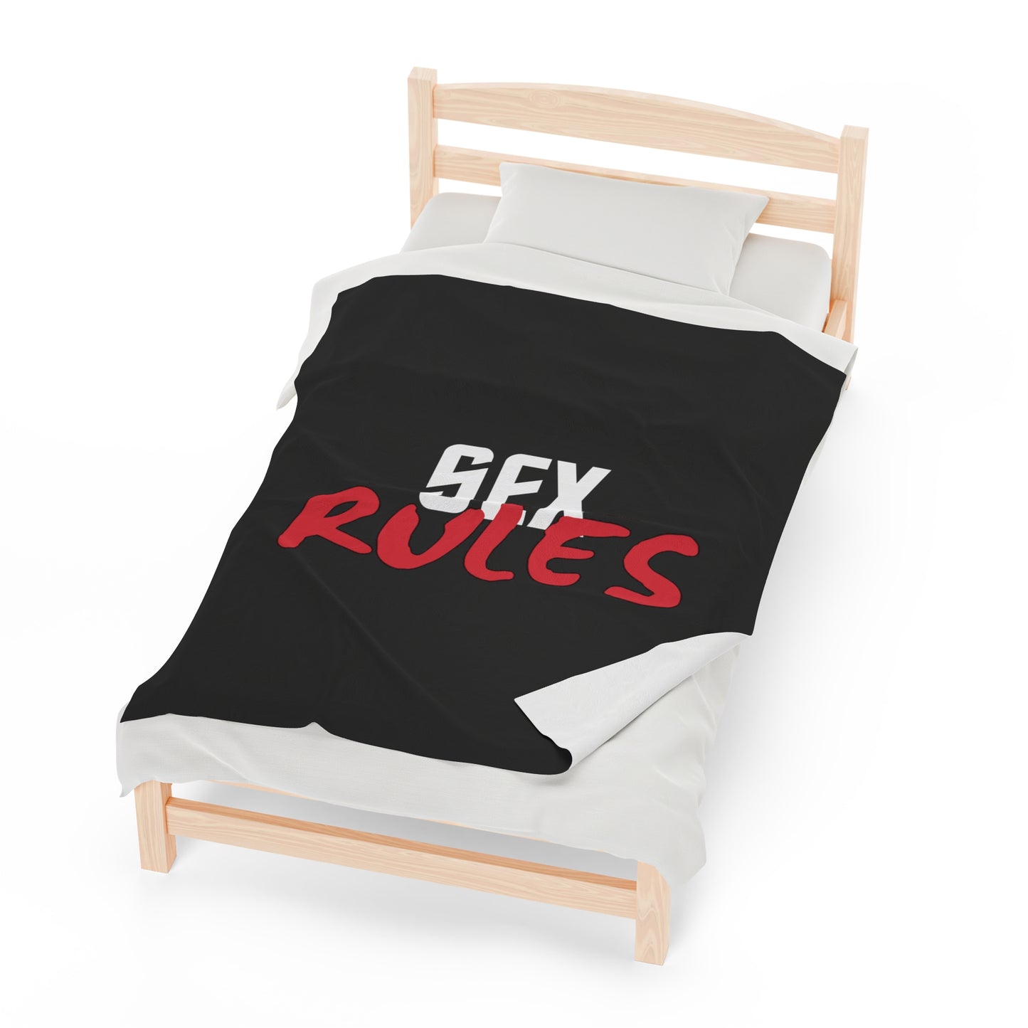 "Sex Rules" Velveteen Plush Blanket