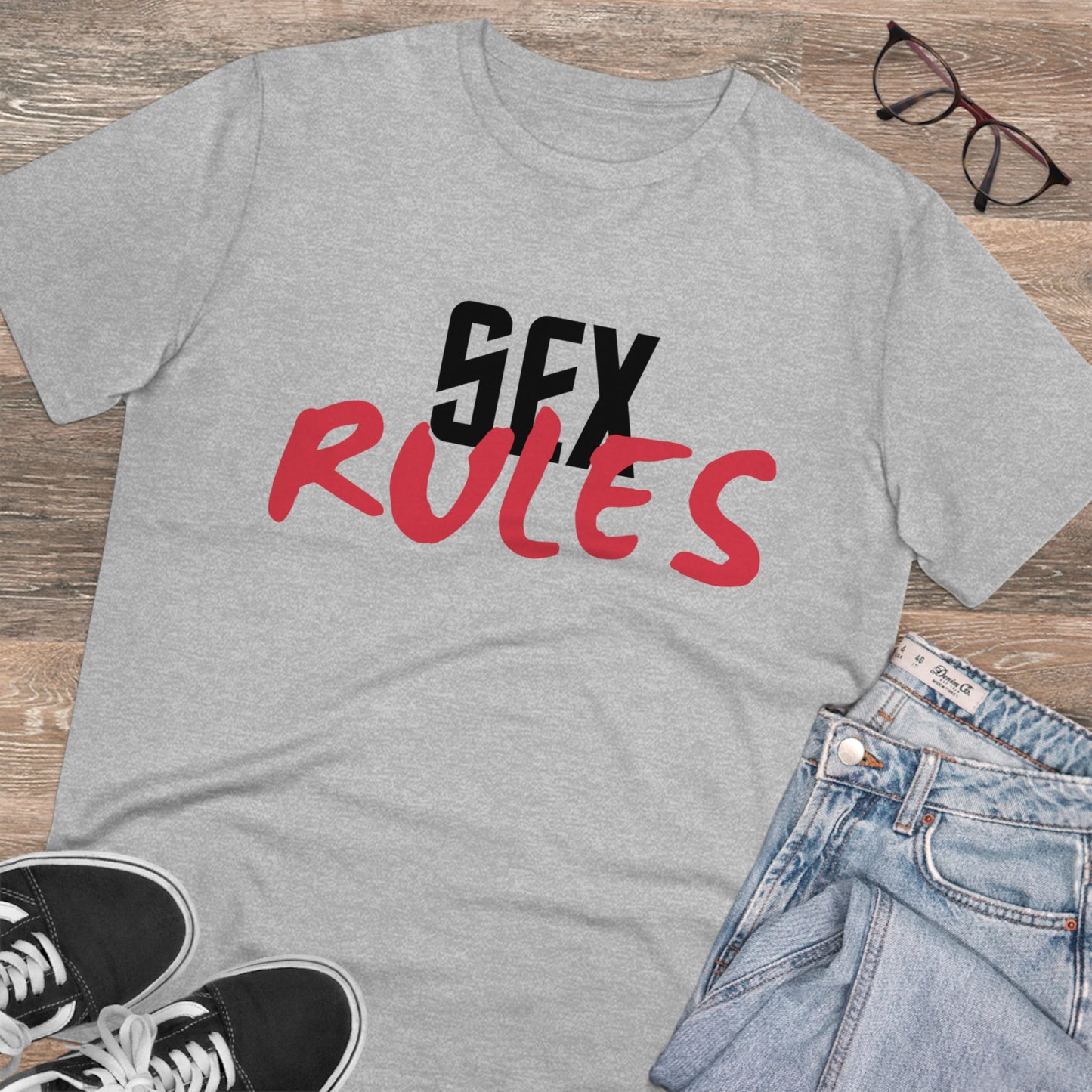 Eco-friendly Organic Cotton "Sex Rules" Basic T-shirt (Unisex)